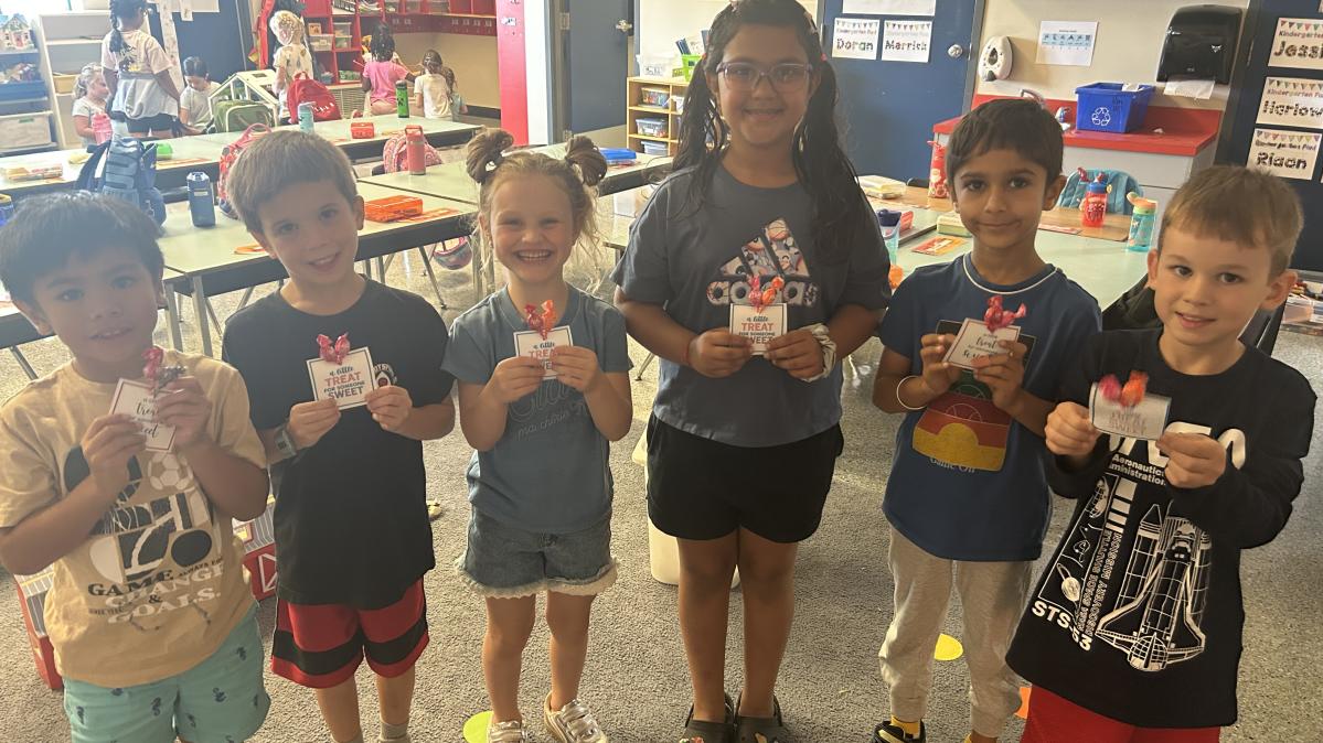 Students with their bucket fillers