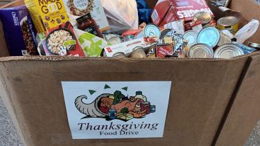 Thanksgiving Food Drive Bin