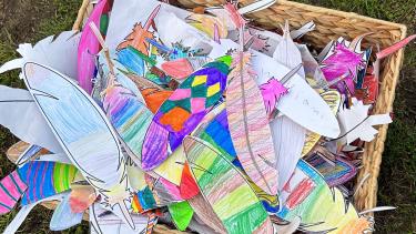 Student Art, Feathers