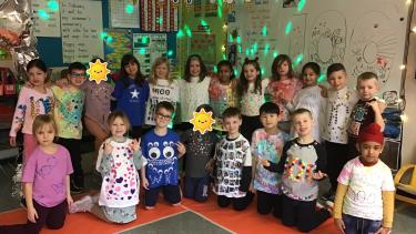 Students in 100 Day Shirts
