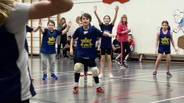 Students Playing Skittleball