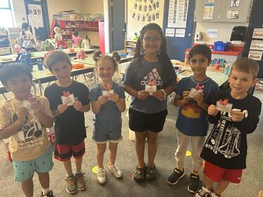 Students with their bucket fillers