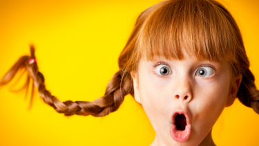 Girl with Wacky Hair