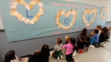 Students Observing Bulletin Board