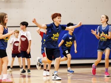 Students Playing Skittleball