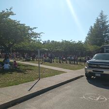 Student Lining Up for Fries or Poutine