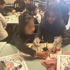Students Crafting Halloween Houses
