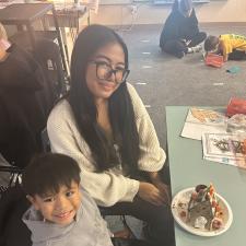 Students Crafting Halloween Houses