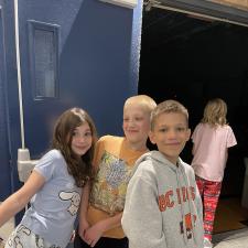 Students on Mats for Movie Night