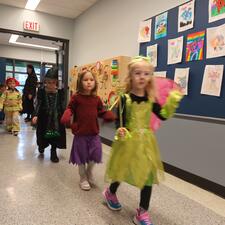 Students in Halloween Parade