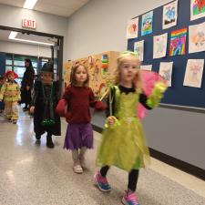 Students in Halloween Parade