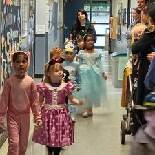 Students in Halloween Parade