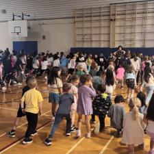 Students Stretching