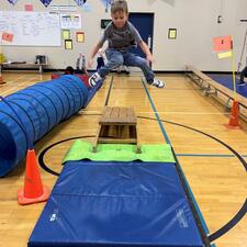 Students in Jungle Gym