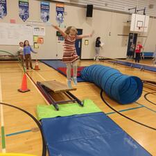 Students in Jungle Gym