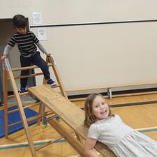 Students in Jungle Gym