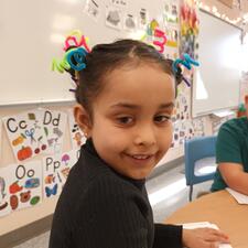 Student with Wacky Hair