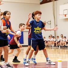 Students Playing Skittleball