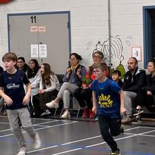 Students Playing Skittleball