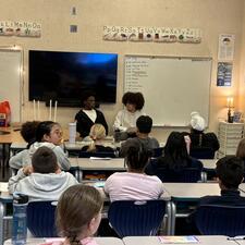 Yale Black Excellence Students with Elementary Students