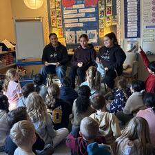 Yale Black Excellence Students with Elementary Students