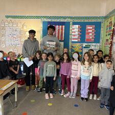 Yale Black Excellence Students with Elementary Students