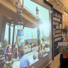 Student Presenting Cultural Slide