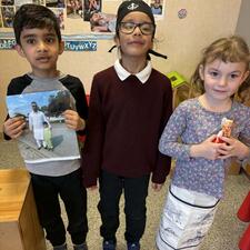 Students Displaying Cultural Items