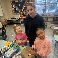 Bateman Buddies Making Leprechaun Traps in Kindergarten