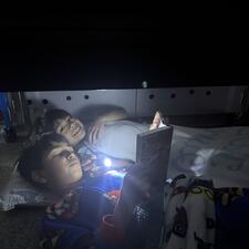 Students in Tent for Camping Day