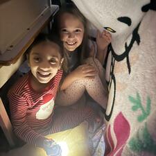 Students in Tent for Camping Day