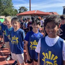 Grade 4 & 5 Students at Rotary Stadium Track Meet