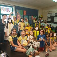 Students Dressed in Minion Outfits