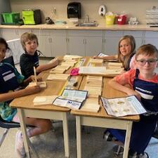 Students with their butterfly kits