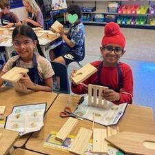 Students with their butterfly kits