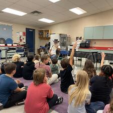 Students watching a presenter